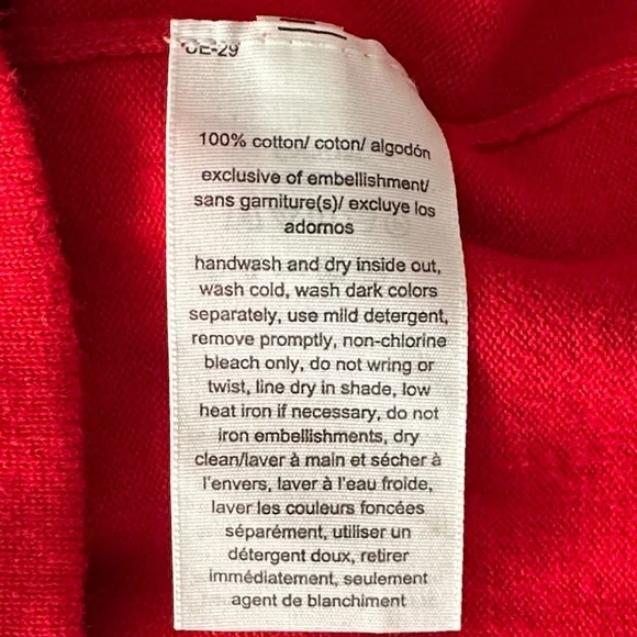 Tommy Hilfiger V-Neck Red Sweater - Picture 7 of 9